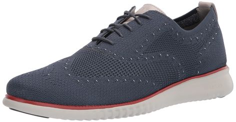 PRICES MAY VARY. All over knit oxford upper with leather hits on heel and tongue Fully padded sock lining for ultimate comfort Full rubber outsole with Grand OS technology Cole Haan Men, Blue Ombre, Cole Haan, Oxford, Technology, Leather