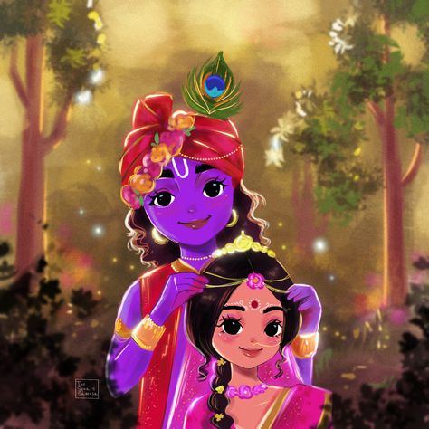 Made with Procreate Cartoons Krishna, Krishna Drawing, Pictures Of Shiva, Little Krishna, Interesting Videos, Lord Krishna Hd Wallpaper, Radha Krishna Wallpaper, Vedic Art, Krishna Radha Painting