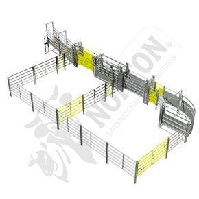 338043 40 HEAD PERMANENT YARD SHEETED with N-FORCECE SHEETED Cattle Pens, Cattle Facility, Cow Pen, Cattle Corrals, Livestock Judging, Livestock Fence, Cattle Barn, Raising Cattle, Farm Layout