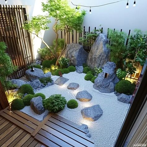 Japanese Zen Garden Backyard, Indoor Japanese Garden, Mini Japanese Garden, Japanese Courtyard Garden, Zen Garden Backyard, Japanese Landscape Design, Japanese Gardens Design Ideas, Small Japanese Garden, Japanese Garden Landscape