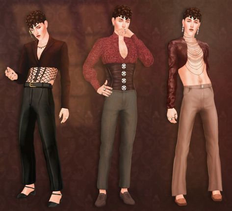 Sims 4 Kpop Male, Sims 4 Male Corset, Sims 4 Male Skirt, Sims 4 Feminine Male Cc, Spanish Outfits, Sims 4 Male Clothes, Elven Dress, Sims Stories, Prom Suits For Men