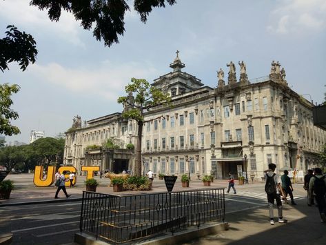 Main Building @ the University of Santo Tomas University Of Santo Tomas Aesthetic, Ust Manila Aesthetic, Ust Campus, Philippine Photography, Au Characters, San Beda, Univ Series, Country Scenery, University Of Santo Tomas