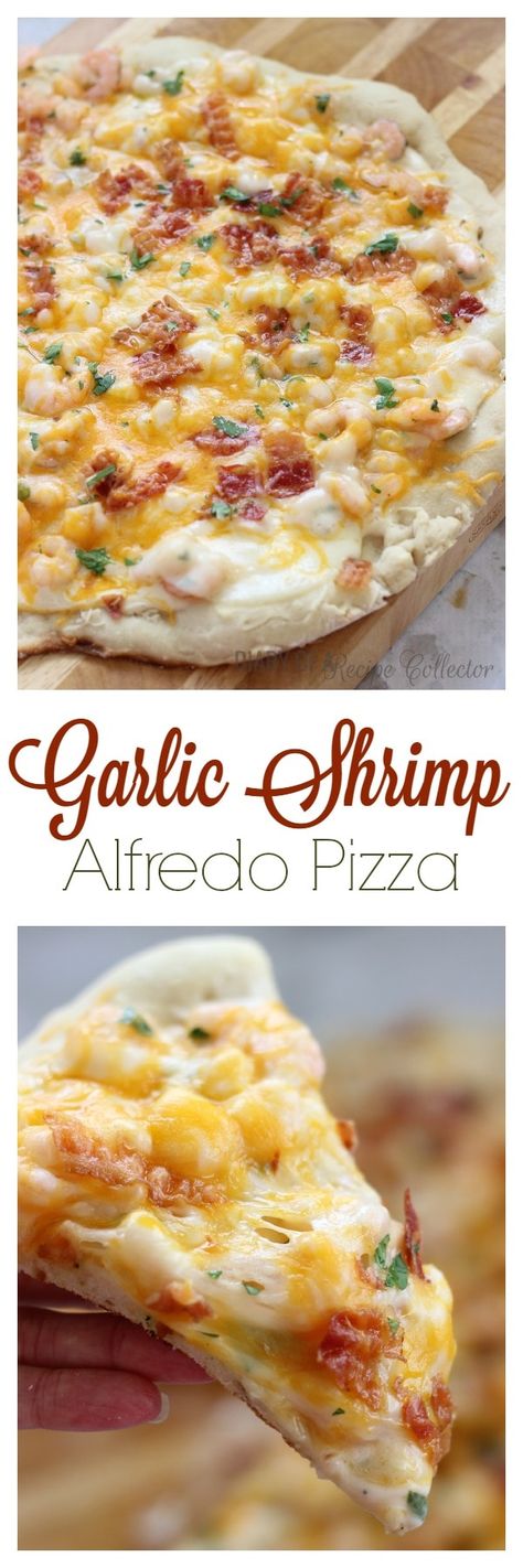 Garlic Shrimp Alfredo, Gluten Free Cake Pops, Shrimp Pizza, Seafood Pizza, Alfredo Pizza, Lemon Soup, Zucchini Puffer, Shrimp Alfredo, Gourmet Pizza