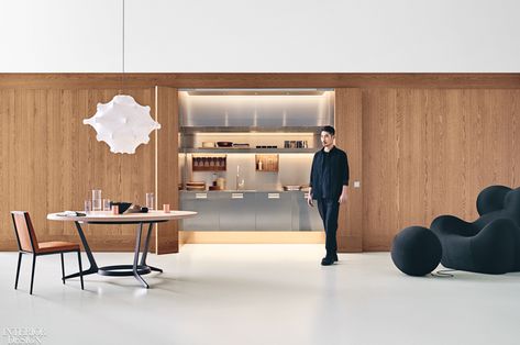 Antonio Citterio’s Lignum et Lapis Island for Arclinea Marries Style and Function - Interior Design Invisible Kitchen, Arclinea Kitchen, Italian Kitchen Design, Hidden Kitchen, Antonio Citterio, Dream Kitchens Design, Studio Apartments, Kitchen Concepts, Italian Kitchen