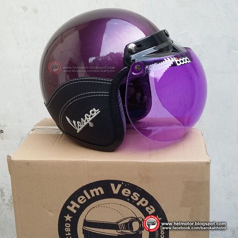 Helm Bogo Vespa Ungu Shinny Helm Bogo Aesthetic, Helm Bogo, Honda Ruckus, Vespa Scooters, Performance Parts, Scooters, Travel Pictures, Tires, Parts And Accessories