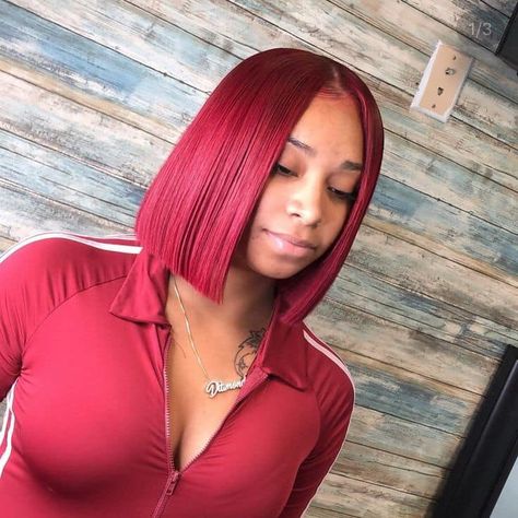 Red Weave Hairstyles, Dark Red Hair Color, Red Bob, Hair Hack, Lace Fronts, Dark Red Hair, Hair Laid, Short Bob Wigs, Short Hair Updo