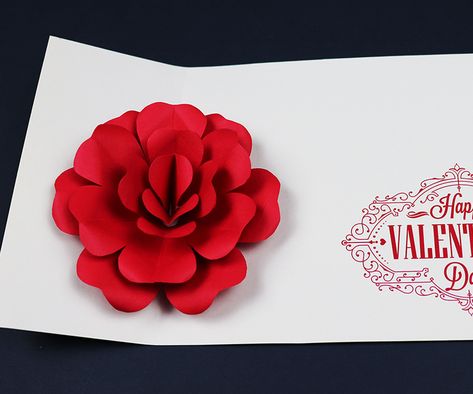 Rose Day Card, Pop Up Valentine Cards, Valentine's Activities, Silhouette Cameo 3, Valentine Day Card, Rose Valentine, Blue Butterfly Tattoo, Diy Greeting Cards, Valentines Day Cards Handmade