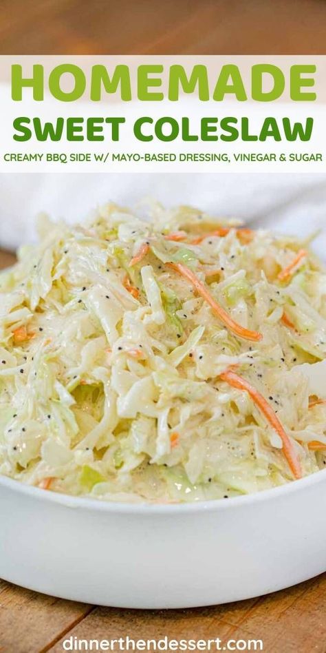 Cole Slaw Sweet Dressing, Cold Slaw Recipe Vinegar, How To Make Cold Slaw, Sweet Cabbage Slaw, Oil And Vinegar Dressing For Coleslaw, Sweet Cole Slaw Dressing Recipe, Cold Slaw Dressing Recipes, Sweet Cole Slaw Recipe Easy, Coke Slaw Dressing Recipe