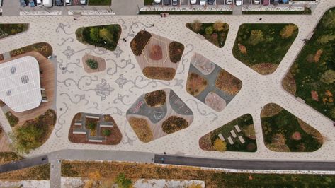 Organic Landscape Architecture, Urban Spaces Design, Paving Pattern, Group 8, Areas Verdes, Architecture Concept Drawings, Landscape Plan, Landscape Architecture Design, Parking Design