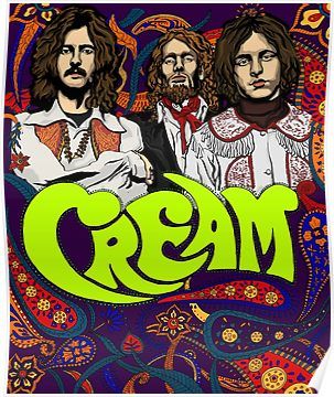 Cream Eric Clapton, Cream Band, Ginger Baker, Jack Bruce, Vintage Concert Posters, Rock Band Posters, Vintage Music Posters, Band Poster, Band Stickers