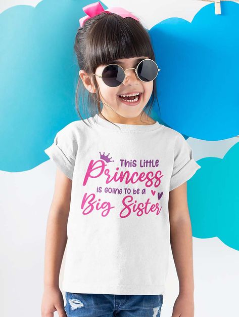 Big Sister Announcement, Big Sister T Shirt, Cute Graphics, Sibling Shirts, Sister Shirt, Big Sister Shirt, Clothing Cute, Show Love, Big Sis