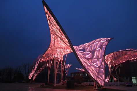 Art and Science Pavilion | LAB Architects Lab Architecture, Butterfly Pavilion, Henning Larsen, Pavilion Architecture, Modern Architecture Interior, Pavilion Design, Architecture Concept Diagram, Showroom Interior Design, Renzo Piano