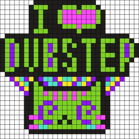 Rave Pixel Art, Perler Bead Scene, Dubstep Perler, Perler Bead Patterns Edm, Rave Perler Beads, Excision Perler Pattern, Edm Perler Bead Patterns, Scene Perler Beads, Excision Perler