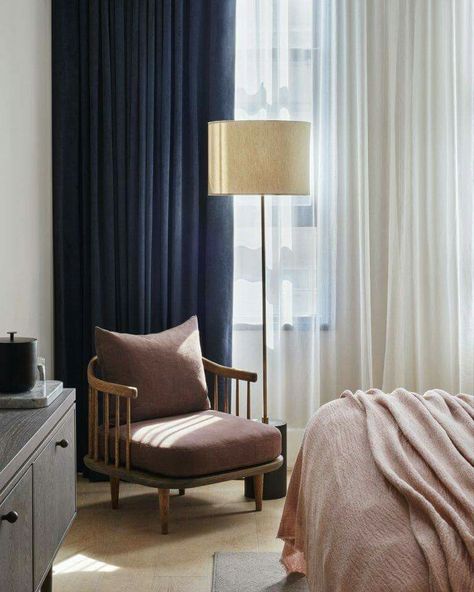 11 Howard Hotel, Dark Blue Curtains, Bedroom Moodboard, Navy Curtains, Interior Hotel, Soho Hotel, Copenhagen Design, Space Copenhagen, Blue Curtains