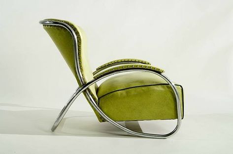 Kem Weber, Monterey Furniture, Upholstery Tacks, Mens Journal, Art Chair, Streamline Design, Funky Furniture, Art Deco Furniture, Tubular Steel