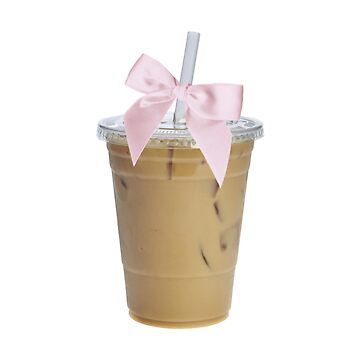 "iced coffee" Sticker for Sale by ilonaloves | Redbubble Iced Coffee Emoji, Custom Iphone Stickers, Coquette Ipad, Girly Emojis, Ios18 Emoji, White Emoji, Iced Coffee Sticker, Emoji Aesthetic, Pink Hello Kitty Wallpaper Iphone