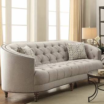 Capitone Sofa, Fabric Sofa Design, Small Sectional Sofa, Sofa Set Designs, Value City Furniture, Living Room Collections, Wood Sofa, Coaster Furniture, Contemporary Sofa