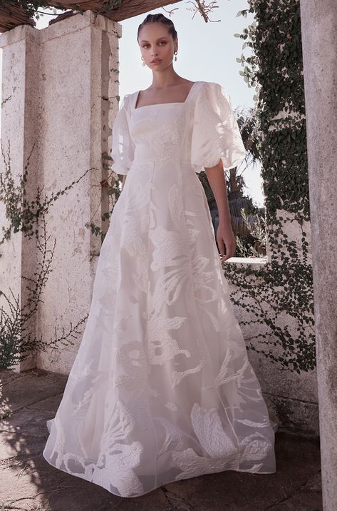 Prea James Amelie, Prea James, Puff Sleeve Wedding Dress, Romantic Wedding Dress, Bridal Gallery, Light Yagami, Sleeve Wedding Dress, Organza Fabric, Wedding Dresses Romantic