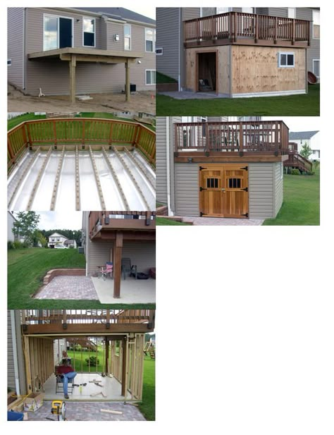 Shed under deck ***Repinned by Normoe, the Backyard Guy (#1 backyardguy on Earth) Follow us on; http://twitter.com/backyardguy Shed Under Deck, Under Deck Storage, Under Deck, Deck Storage, Woodworking Business, Ideas Hogar, Outside Living, Building A Shed, Backyard Deck