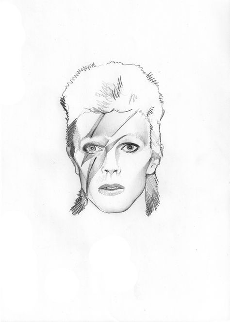 David Bowie Drawing Easy, David Bowie Sketch, David Bowie Drawing, David Bowie Artwork, David Bowie Tattoo, David Bowie Tribute, Rock Tattoo, David Bowie Art, Bowie Art