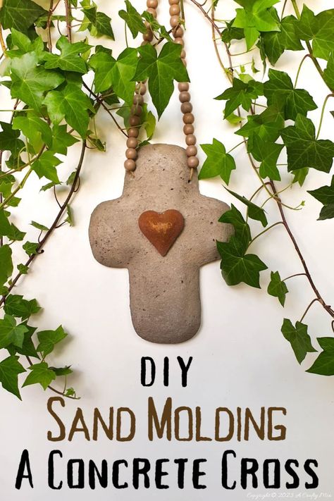 Are you looking for something special to add to your garden, yard, or patio? Look no further than this easy-peasy rustic concrete cross. I’ll show you how to make your own using an inexpensive sand mold. It’s a fun craft idea and a great beginner project if want to start playing around with concrete. Get the full tutorial @ACraftyMix Cement Diy, Craft Techniques, Creative Diy Gifts, Concrete Crafts, Concrete Projects, Budget Friendly Decor, Diy Yard, Garden Art Projects, Art Easy