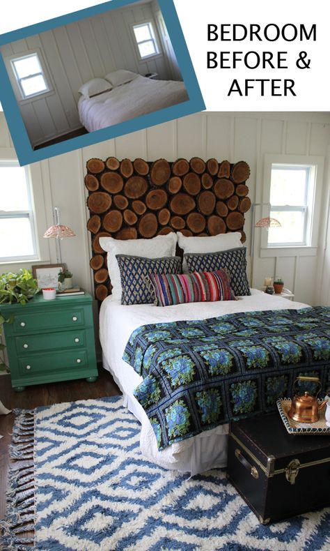 image 1 Eclectic Bedrooms, Diy Wood Headboard, Diy Home Decor For Apartments, Headboard Ideas, Rustic Headboard, Diy Headboards, Single Bedroom, Diy Headboard, Diy Holz