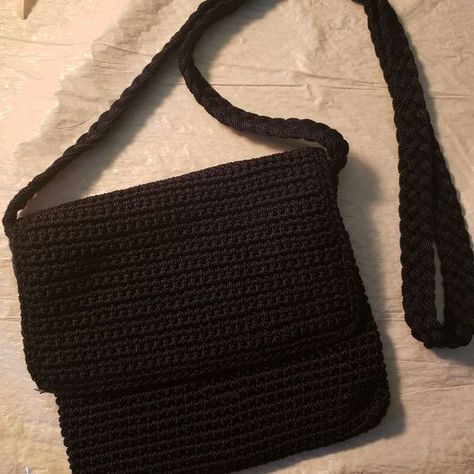 cute Crochet Black Bags Pattern Design 2024 crochet bag for men #crochetbagformen #crochet #crochetbag #crochetbags 7.96 Crochet Bag For Men, Crochet Sling Bag, Crochet Store, Crochet Black, Bags Pattern, Free Crochet Bag, Womens Crochet Patterns, The Sak, Black Crochet