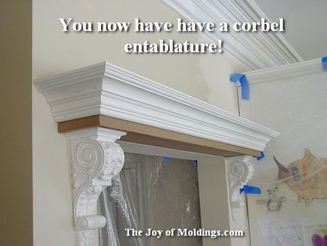 Crown Molding Shelf, Doorway Decor, Casa Country, Door Molding, Home Decoration Ideas, Ideas Vintage, Window Trim, Door Trims, Room Remodeling