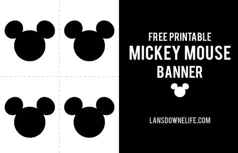 FREE printable Mickey Mouse heads are a simple add on to any printable birthday banner in my shop. An easy and quick decoration for your Mickey Mouse Party. Printable Mickey Mouse, Mickey Mouse Banner, Mickey First Birthday, Twodles Birthday, Printable Birthday Banner, Mickey Mouse Silhouette, Mouse Silhouette, Mickey Birthday Party, Mickey Mouse Clubhouse Birthday