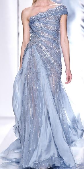 Jack Guisso Blue Gown, فستان سهرة, Stunning Gowns, Couture Gowns, Gorgeous Gowns, Elie Saab, Beautiful Gowns, Couture Dresses, Fancy Dresses