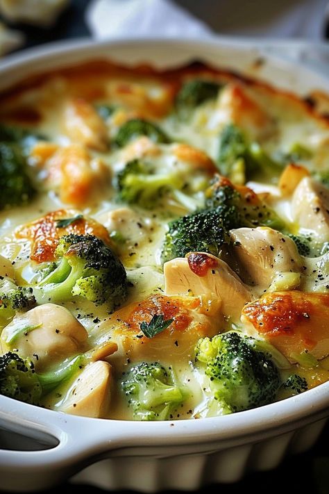 Homemade Broccoli Chicken Divan served hot Broccoli Chicken Divan, Chicken Broccoli Divan, Chicken Divan Recipe, Chicken Delight, Chicken Casserole Recipes, Chicken Divan, Broccoli Chicken, Chicken Breast Recipes Baked, Easy Chicken Dinner Recipes