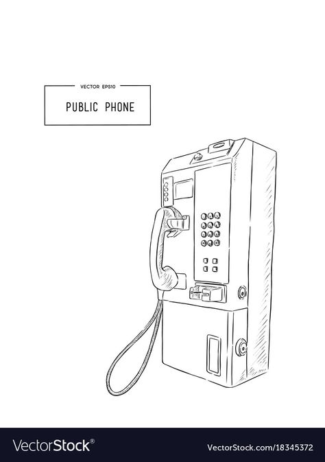 Public Phone, Catalog Request, Phone Booth, Draw Sketch, Hand Draw, Online Banking, Pretty Patterns, Stitch Disney, Banking