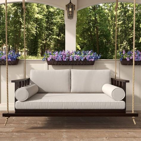 Amazon.com: Live Casual The Madison Steel Daybed Porch Swing with Included Outdoor Cushion Set : Patio, Lawn & Garden Daybed Porch, Modern Porch Swings, Painted Rocking Chairs, Metal Rocking Chair, Hanging Daybed, Porch Bed, Porch Bench, Porch Swing Bed, Rocking Chair Set