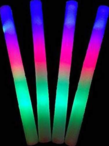 PRICES MAY VARY. Package contains 12 pieces of light up foam sticks. Foam sticks are 16 inches in length and have 3 different light up modes which are a flashing mode, color changing mode and a fading mode. The LED colors are green, red and blue and are very bright. They are sure to light up any event. These soft and safe foam sticks are flexible to bend and have an easy to use on and off switch. Great for birthday parties, weddings, sporting events, concerts, clubs or any other night time event Led Colors, Club Lighting, Glow Sticks, Different Light, Led Color, Night Time, Bend, Light Up, Halloween Party