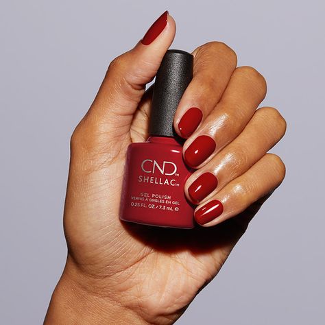 Red Shellac Nails, Cnd Shellac Colors, Shellac Nail Colors, Shellac Nail Polish, Cnd Shellac Nails, Shellac Colors, Cnd Nails, Cnd Vinylux, Fall Gel Nails