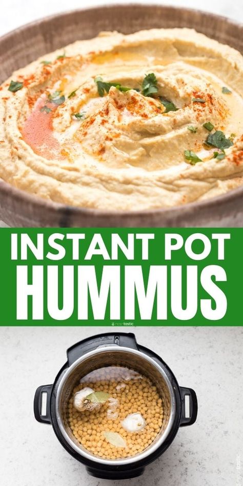 Instant Pot Hummus, Gluten Free Clean Eating, Best Hummus Recipe, Hummus Ingredients, Dry Chickpeas, Using A Pressure Cooker, Best Appetizer Recipes, Football Party Food, Best Instant Pot Recipe