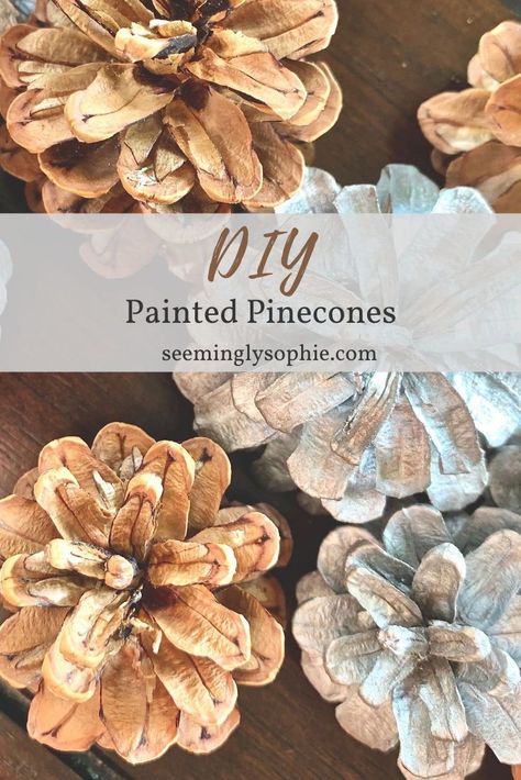 Painted pinecones make the perfect decorative accent or vase filler. These DIY painted pinecones are so fun and so easy to make! #DIY #crafts #easy #paint #pinecones #rustic #howto #homedecor #decorativeaccents #vasefiller Painting Pine Cones, Painting Pinecones, Paint Pinecones, Pinecone Crafts Christmas, Painted Pinecones, Diy Pinecone, Crafts Easy, 2024 Christmas, Diy Pumpkin