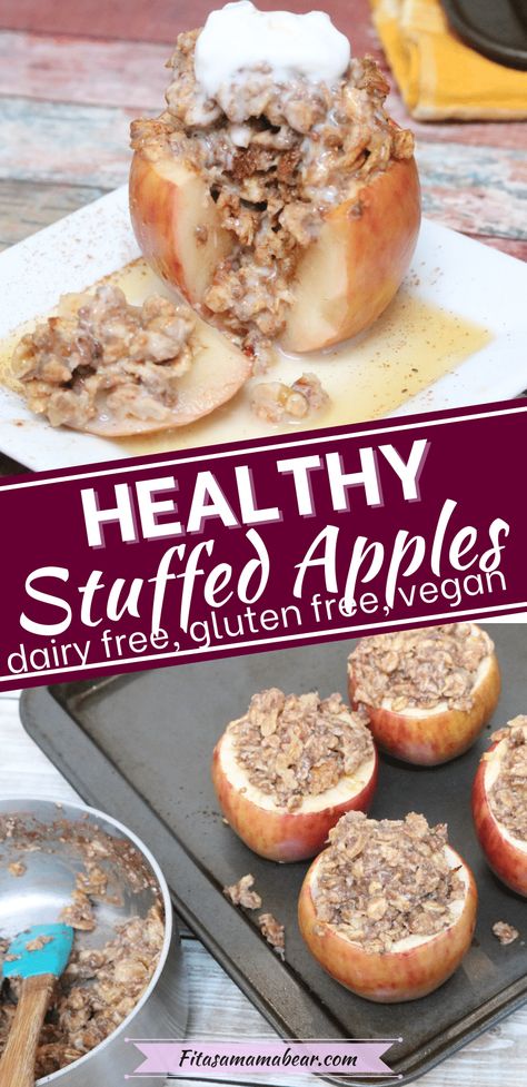 Sweet Oatmeal, Baked Apples Recipe, Lazy Breakfast, Stuffed Apples, Easy Baked Apples, Baked Apple Oatmeal, Dairy Free Breakfast Recipes, Apple Recipes Healthy, Baked Apple Recipes