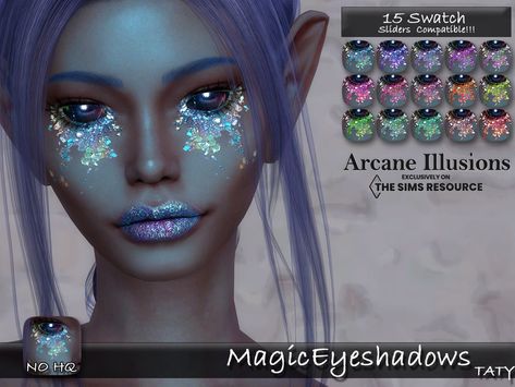 Ts4 Eyeshadow, Sims 4 Arcane, Sims 4 Alien Cc, Sims 4 Alien, Cc Face, Sims 4 Nails, 4 Poses, Makeup Cc, Alt Clothing