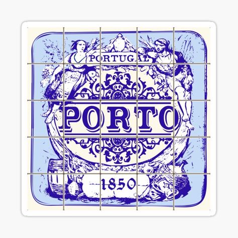 Vintage Portugal Stickers | Redbubble Whiskey Lover Gifts, Portugal Travel, Stickers For Sale, Painting Tile, White Tiles, Lisbon Portugal, My Heritage, Practical Gifts, Travel Book