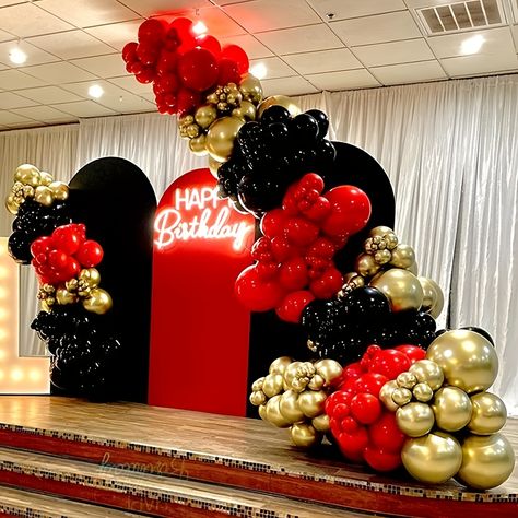 Faster shipping. Better service 40th Birthday Balloons, Black Party Decorations, Red Birthday Party, Hollywood Party Theme, Black And Gold Balloons, Casino Theme Party Decorations, Gold Party Decorations, Prom Decor, Shower Diy