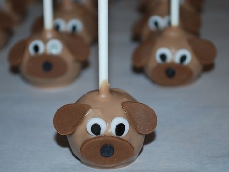 Puppy Dog Cake Pops ~ NutMeg Confections Cake Pops For Dogs, Dog Cake Pops, Candy Animals, Puppy Dog Cakes, Cake Pops Recipe, Brownie Pops, Cake Pop Designs, Dog Cupcakes, Dog Themed Parties