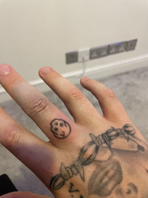 Skull stick n poke tattoo. Took around an hour, 2nd stick n poke ive done😊 Screw Tattoo Ideas, Cool Stick And Poke Tattoos For Guys, Alt Stick And Poke Tattoo, Dark Stick And Poke Tattoo, Skull Stick N Poke, Masculine Stick And Poke, Small Stick And Poke Tattoo Ideas Simple, Stick And Poke Tattoo Men, Y2k Stick And Poke