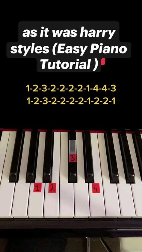 Married Life Up Piano Letters, Harry Styles Piano, As It Was Harry Styles, Piano Sheet Music Easy, Piano Music With Letters, Piano Tattoo, Piano Tutorials Songs, Piano Songs For Beginners, Piano Music Easy