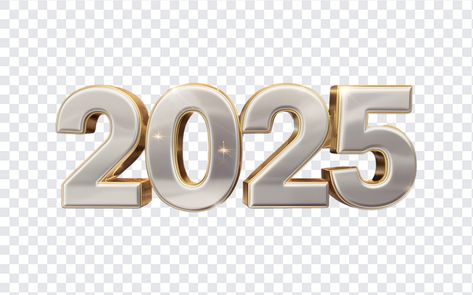 2025 White and Gold PNG 2025 Aesthetic Logo, New Year Design Graphic, 2025 Font, 2025 Logo, 2025 Png, Animated Fonts, Gold Logo Design, Gold Png, Illustrator Graphic Design