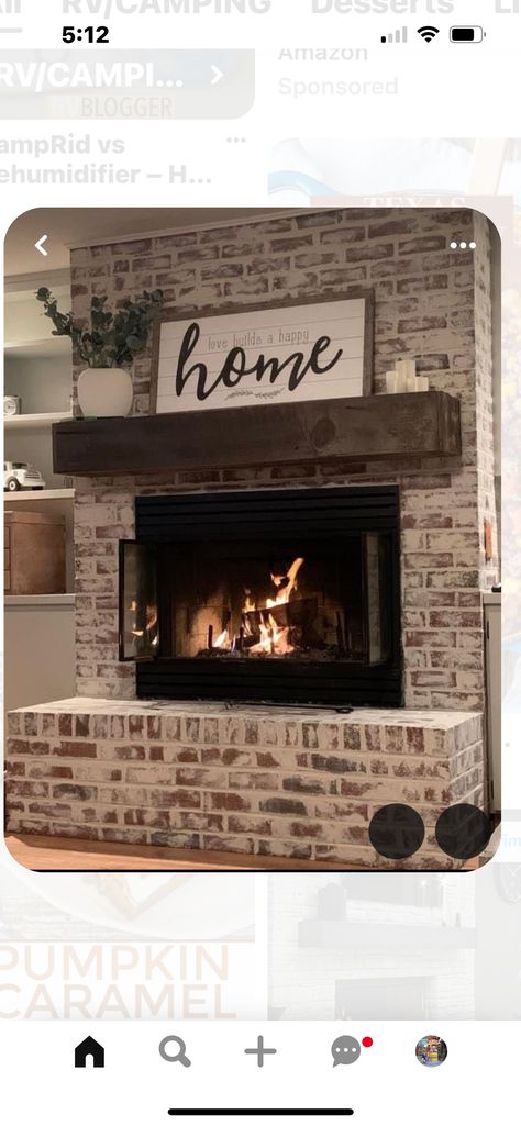 Corner Ventless Gas Fireplace Ideas, Refurbished Fireplace, Red Brick Fireplace Makeover, Classic Fireplace Design, Corner Mantle, Fireplace Mantle Ideas, Black Fireplace Wall, Painted Fireplace, Red Brick Fireplaces