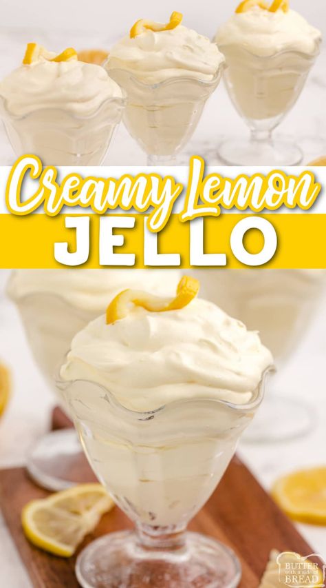 Smooth Food Recipes, Light And Fluffy Desserts, Dairy Free Jello Desserts, Soft Desserts For Elderly, Fluff Desserts Cool Whip, Pudding Cool Whip Dessert, Pudding And Cool Whip Dessert, Fluffy Jello, Lemon Fluff Dessert