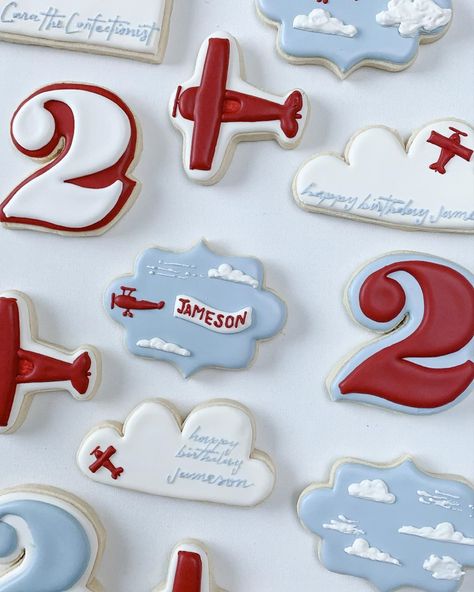 Vintage Airplane Cookies Decorated, Decorated Airplane Cookies, Vintage Airplane Cookies, Airplane Cookies Royal Icing, Airplane Sugar Cookies, Airplane Cookies Decorated, Aviation Cookies, Animal Print Cookies, Plane Cookies