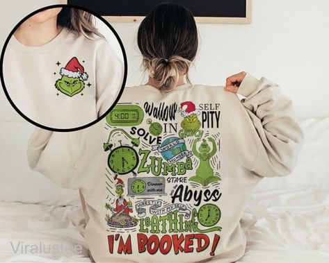 Grinch Stuff, C Note, Fabric Waste, Sweatshirt Cute, Christmas Gift Idea, Sweatshirt Christmas, Famous Books, Winter Clothing, Cute Christmas