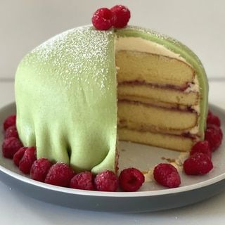 Cheat's Swedish princess cake Swedish Princess Cake Wedding, Princess Cake Recipe, Princess Torte, Swedish Princess Cake, Boiled Fruit Cake, Cake Bars Recipe, Prince Cake, Sponge Cakes, Australia Food